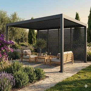 Creador Lino Gartenpergola 400x300x250cm Grau