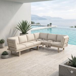 OUTLIV. Atlanta Dininglounge verstellbar Aluminium/Polyester