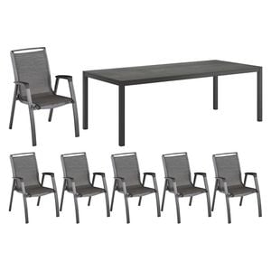 Kettler Forma II Gartenmöbel-Set L (6 Plätze) mit OUTLIV. Tisch 220x100cm