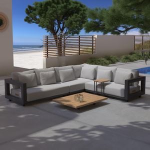 4Seasons Metropolitan Ecklounge Aluminium/Teak