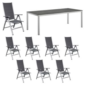OUTLIV. Melbourne Gartenmöbel-Set XL (8 Plätze) Tisch 220x100cm