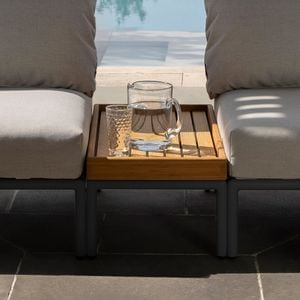 HOUE Level-Level 2 Loungetisch 81x40cm Aluminium/Bambus