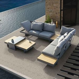 OUTLIV. Luna Ecklounge inkl. Loungetische Aluminium/Kunstfaser