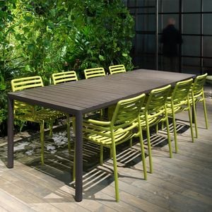 Nardi Doga Gartenmöbel-Set 9-tlg. Tisch 211/275x100cm