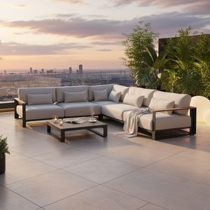 OUTLIV. Ravino Ecklounge inkl. Loungetisch Aluminium/Olefin