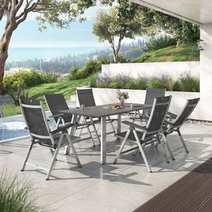 Kettler Basic Plus Gartenmöbel-Set L (6 Plätze) mit OUTLIV. Tisch 180x90cm