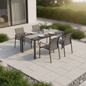 Zebra Bee Gartenmöbel-Set M (4 Plätze) mit OUTLIV. Tisch 160x90cm