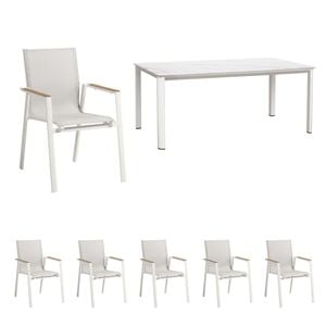 Sungörl Palermo Gartenmöbel-Set L (6 Plätze) Tisch 180x190 cm