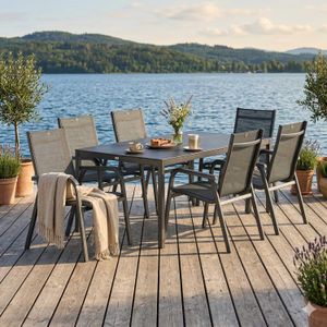Kettler Basic Plus Gartenmöbel-Set mit OUTLIV. Tisch Aluminium/Dekton