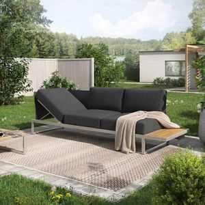 OUTLIV. Capri Gartenloungesofa verstellbar Edelstahl/Polyester