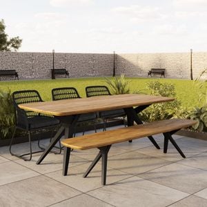OUTLIV. Verona Gartenmöbel-Set 5-tlg. Tisch 220x100cm