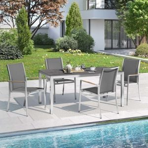 OUTLIV. Oviedo Gartenmöbel-Set 5-tlg. Tisch 160x90cm