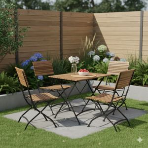 OUTLIV. Lindau Gartenmöbel-Set M (4 Plätze) Tisch 120x80cm
