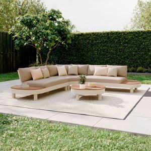 OUTLIV. California Ecklounge Aluminium/Teak/Olefin