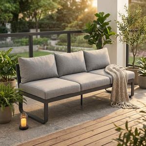 Zebra Fly Diningsofa verstellbar Aluminium/Olefin