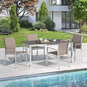 OUTLIV. Oviedo Gartenmöbel-Set 5-tlg. Tisch 160x90cm