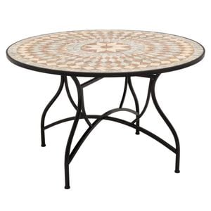 OUTLIV. Mosaik Gartentisch Ø120cm Eisen/Mosaik