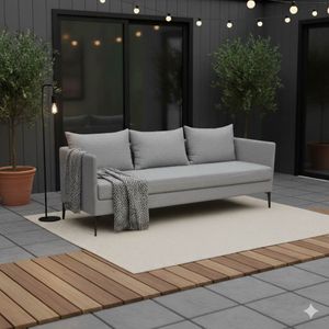Stern Marta Diningsofa Aluminium/Outdoorstoff
