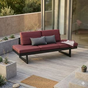 Stern New Holly Diningsofa verstellbar Aluminium/Outdoorstoff
