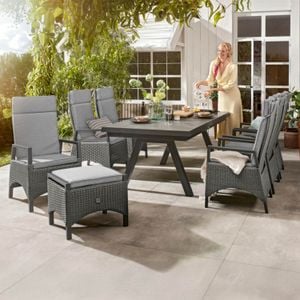 LC Garden Vivera-Stone Gartenmöbel-Set L (6 Plätze) Tisch 200/260x100cm