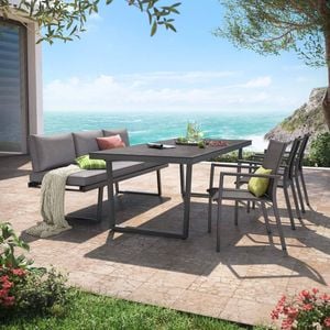 OUTLIV. Lucca Gartenmöbel-Set L verstellbar (6 Plätze) Tisch 220x100cm