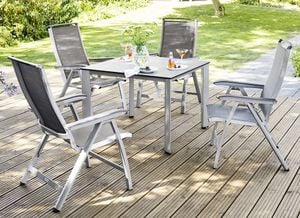 Kettler Forma II Gartenmöbel-Set M (4 Plätze) Tisch 95x95cm