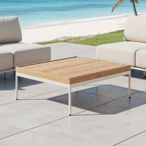 Stern Coco Loungetisch Aluminium/Teak