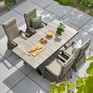 Siena Garden Corido Gartenmöbel-Set M (4 Plätze) Tisch 200/260x100cm