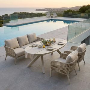 LC Garden Terano Gartenmöbel-Set Low Dining M (5 Plätze) Tisch 220x120cm