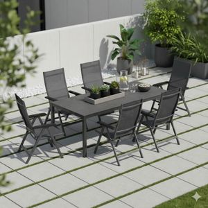 Kettler Basic+ Premium Gartenmöbel-Set L (6 Plätze) Tisch 220x100cm