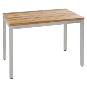 Zebra Naxos Gartentisch 100x60 cm Edelstahl/Teak