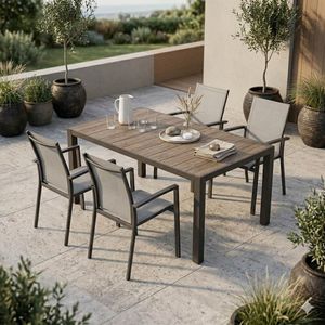 Siena Garden Velia Gartenmöbel-Set M (4 Plätze) Tisch 182x100cm