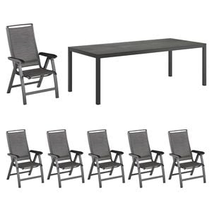Kettler Forma II Gartenmöbel-Set L (6 Plätze) mit OUTLIV. Tisch 220x100cm