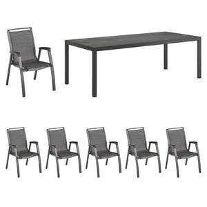Kettler Forma II Gartenmöbel-Set L (6 Plätze) mit OUTLIV. Tisch 220x100cm