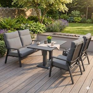 Siena Garden Valencia Loungeset verstellbar inkl. OUTLIV. Lifttisch Aluminium/Polypropylen