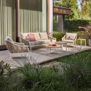 Apple Bee Milou Loungeset inkl. Loungetische Aluminium/Polyrattan/Bee Wett