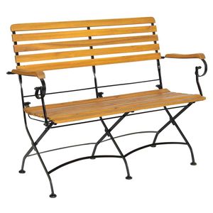 Acamp Lindau Gartenbank 115 cm Eisen/Akazie
