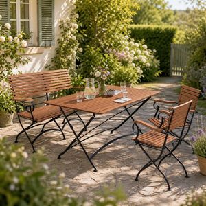 OUTLIV. Lindau Gartenmöbel-Set M (4 Plätze) Tisch 120x80cm