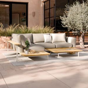 OUTLIV. Misako Ecklounge inkl. Loungetisch Stahl/Olefin