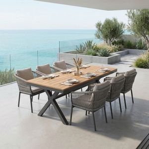 OUTLIV. Alicante Gartenmöbel-Set L (6 Plätze) Tisch 220x100cm