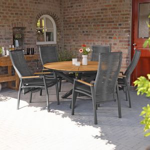 Interliving 7011 Gartenmöbel-Set M (5 Plätze) Tisch Ø140cm