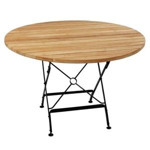 Zebra Florence Biergartentisch Ø115 cm Stahl/Teak