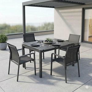 Best Rhodos Gartenmöbel-Set M (4 Plätze) mit OUTLIV. Tisch 160x90cm