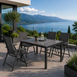 Kettler Basic Plus Gartenmöbel-Set M (4 Plätze) Tisch 160x90cm