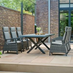 Siena Garden Cordio Gartenmöbel-Set L (6 Plätze) Tisch 200/260x100cm