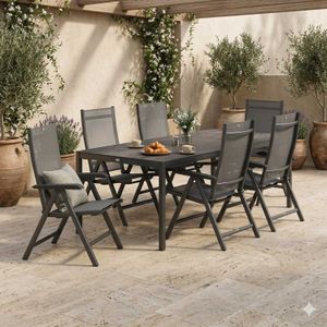 Kettler Basic Plus Gartenmöbel-Set mit OUTLIV. Tisch Aluminium/Dekton