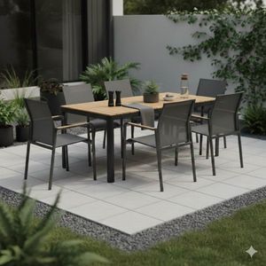 Zebra Bee Gartenmöbel-Set L (6 Plätze) Tisch 160x90cm