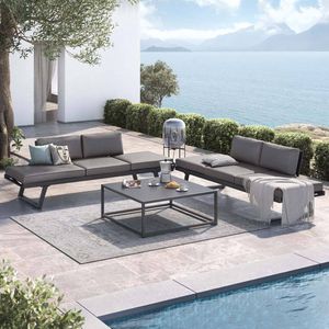 OUTLIV. Lucca Ecklounge inkl. Loungetisch Aluminium/Polyester