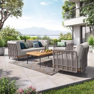 OUTLIV. Ava Loungeset inkl. Loungetisch Akazie/Rope/Polyester