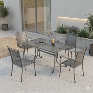 Royal Garden Excelsior Gartenmöbel-Set M (4 Plätze) Tisch 145x90cm
